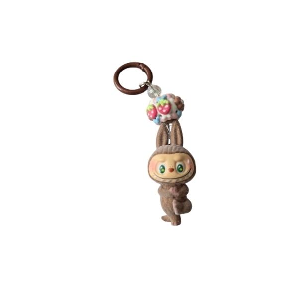 Adorable Brown Labubu Keychain - Picture 2 of 3